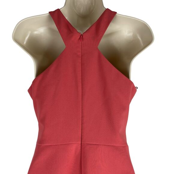 Likely Carolyn Cross Neck Mini Cocktail Dress Cranberry Orange Size 2 - Picture 7 of 9
